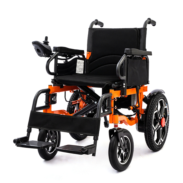 Silla de ruedas el&eacute;ctrica plegable ampliada con bater&iacute;a de plomo-&aacute;cido 