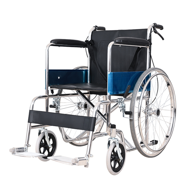 Kursi Roda Manual Premium Lipat dengan Rangka Electroplated