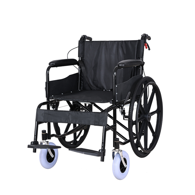 Fauteuil roulant manuel pliable WidePlus avec support anti-basculement