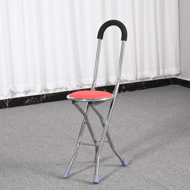 Klappbarer 4-Bein-Hocker aus Edelstahlrohr