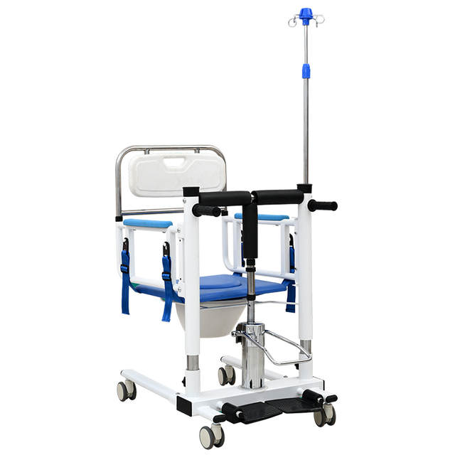 Qatılaşdırılmış Polad &Ccedil;ər&ccedil;ivə ilə Hidravlik Lift Xəstə Transfer Kreslosu
